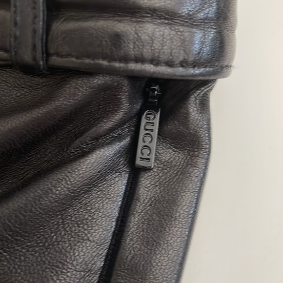 GUCCI BLACK LEATHER SKIRT - Picture 4 of 5